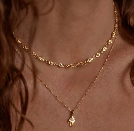 Hamsa hand necklace