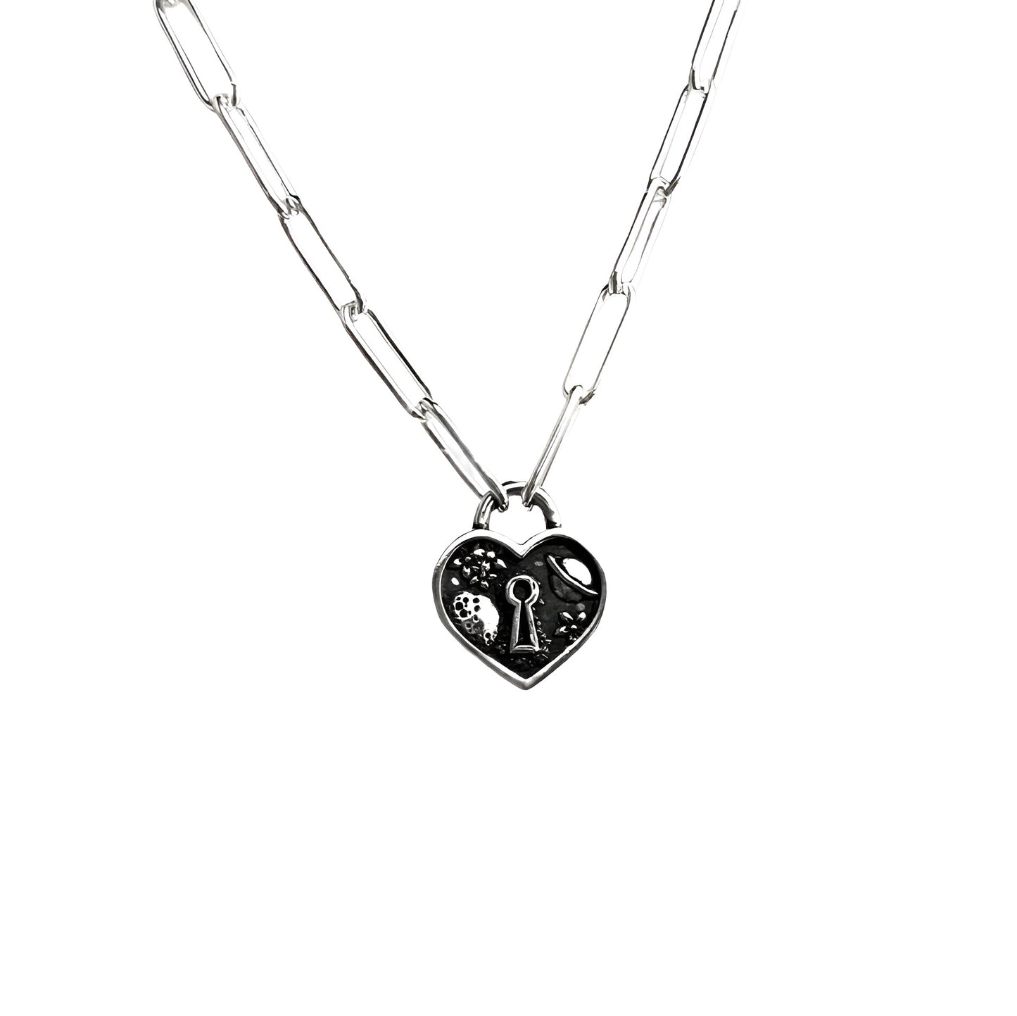 Heart lock necklace
