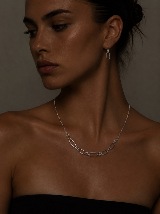 Nocturne Link Necklace | Sterling Silver Chain Necklace