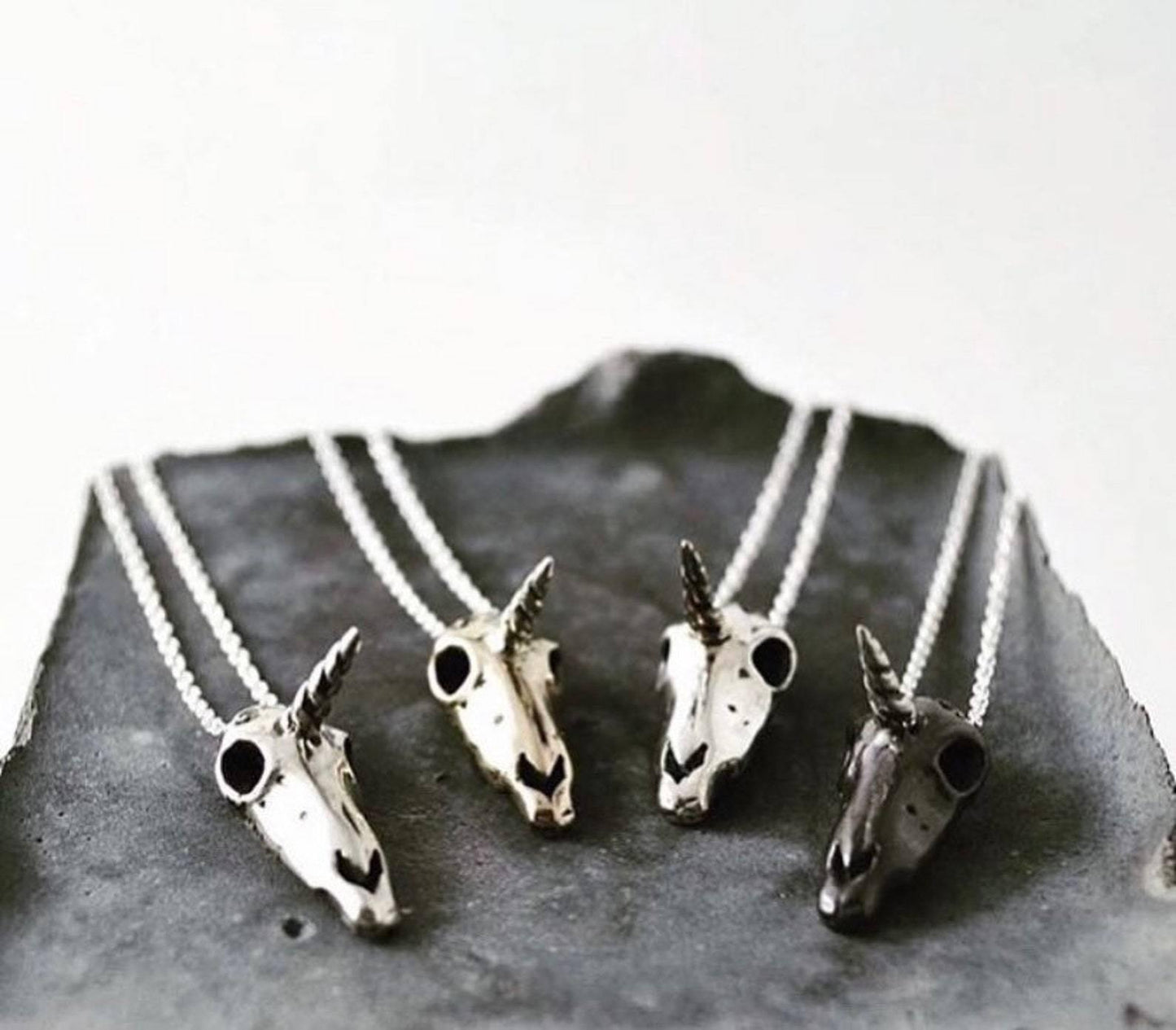 Unicorn Skull Necklace - KatzKollective