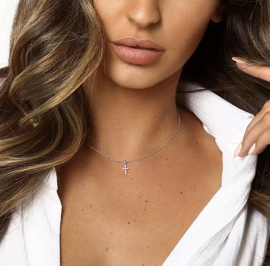 Cross 14kt gold filled necklace