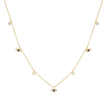 Evil Eye Gold Choker Necklace – Protective Minimalist Jewelry-14kt gold filled