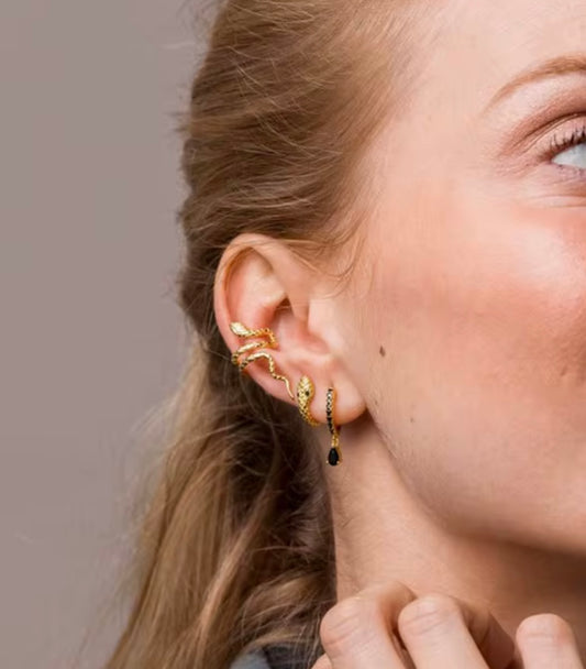 Snake cuff earrings 14kt gold filled