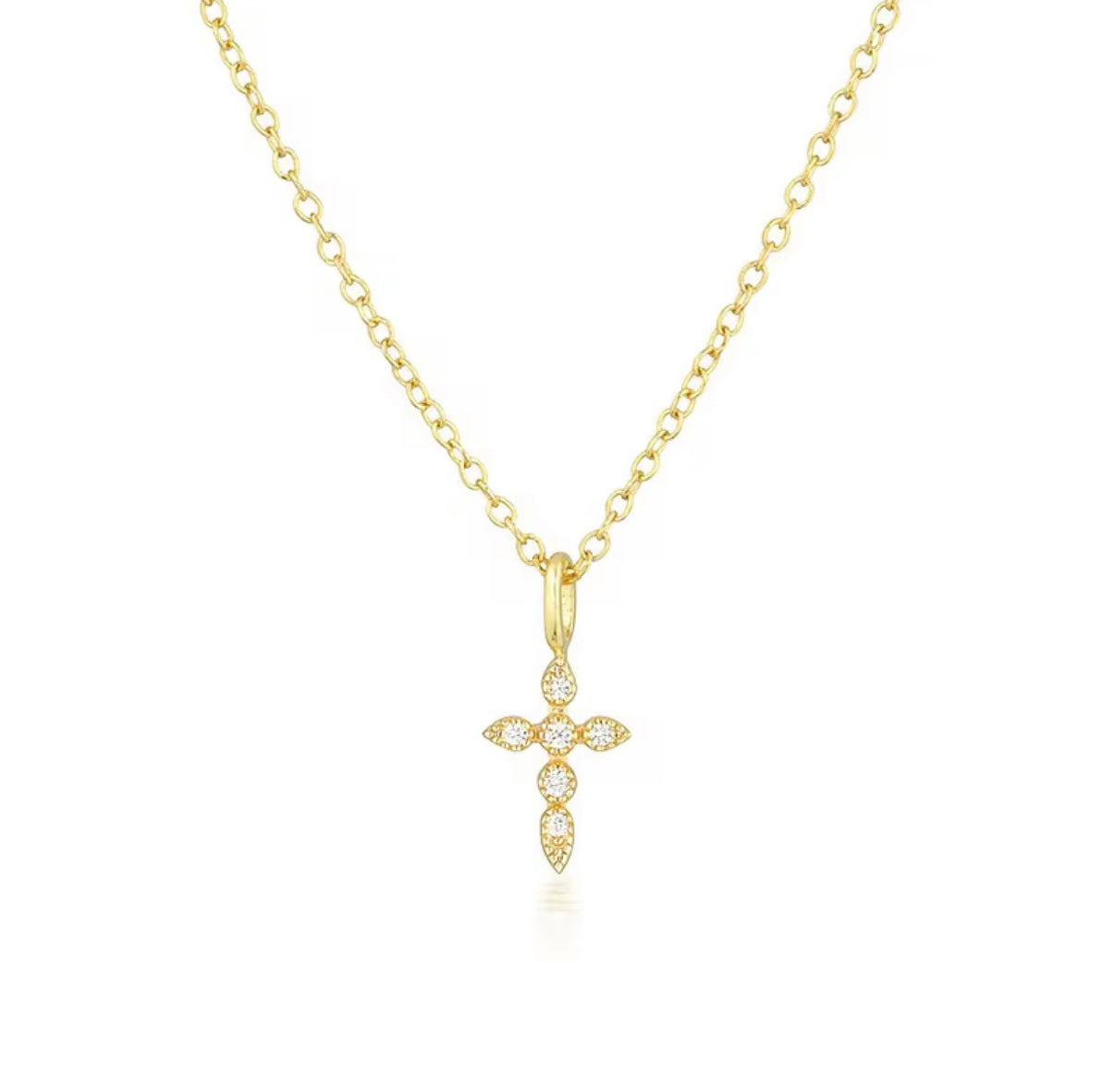 Cross 14kt gold filled necklace
