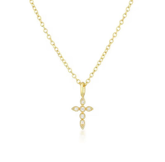 Cross 14kt gold filled necklace