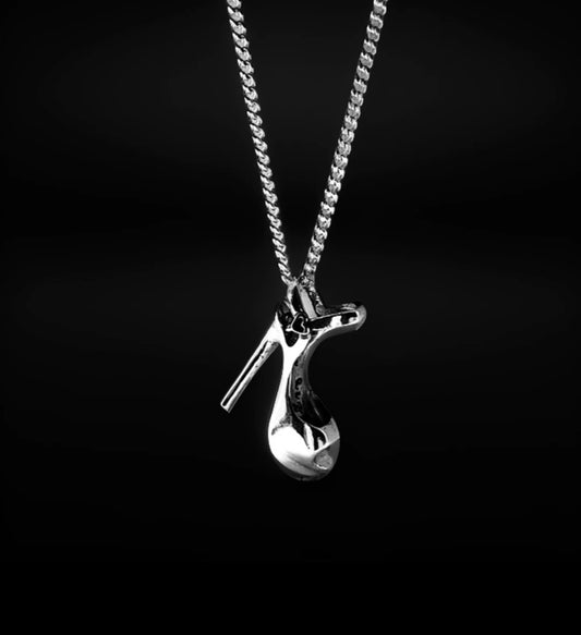 Stiletto Heel Necklace | Silver Shoe Pendant | Empowerment Jewelry by Katz Kollective