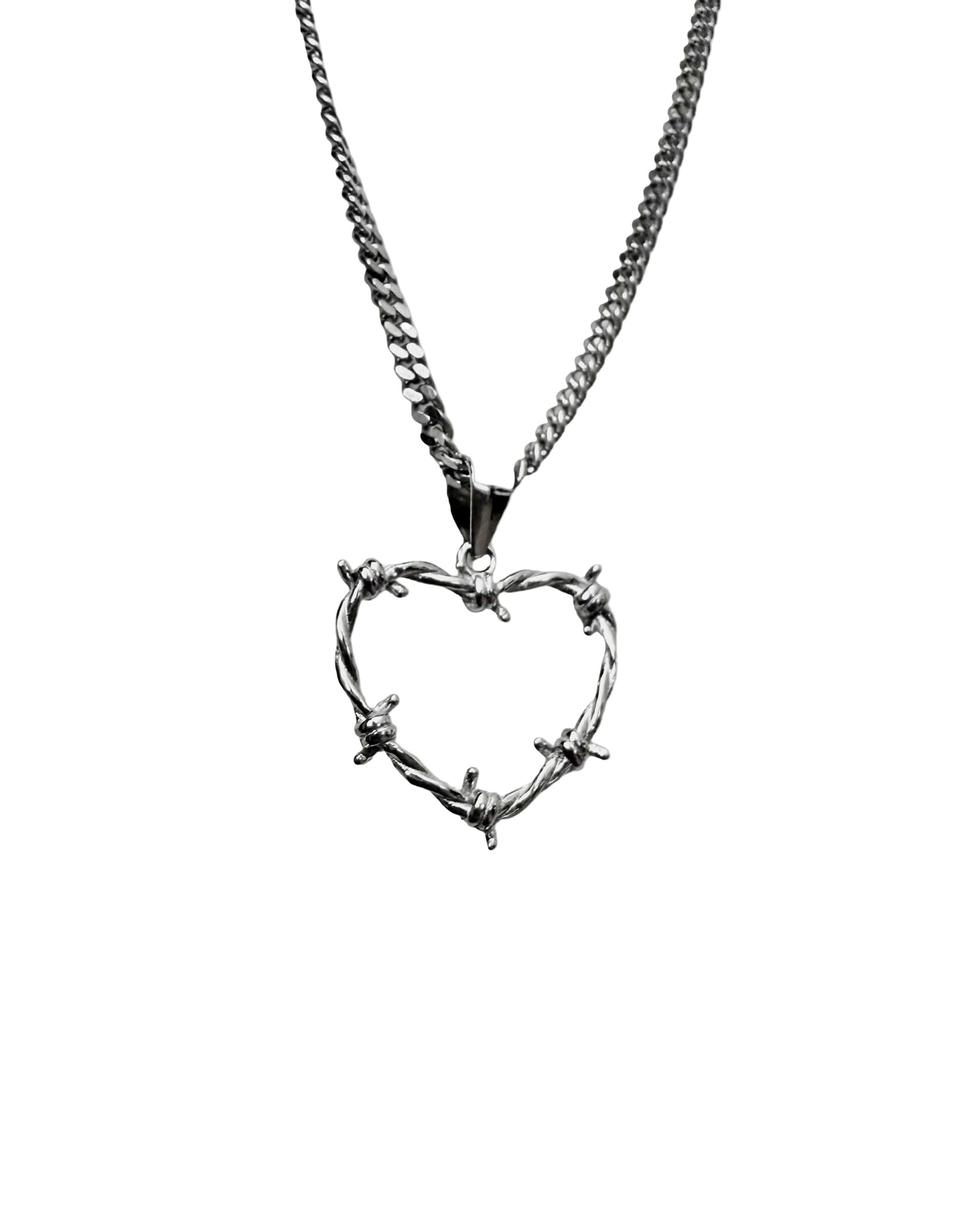 Heartbreaker Necklace – Barbed Wire Heart Pendant | Katz Kollective