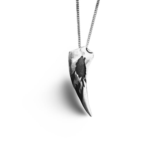 Sterling Silver Wolf Necklace — Handmade Wolf Pendant Jewelry by KatzKollective