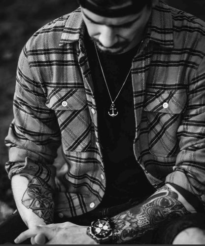 Sterling Silver Anchor Necklace – Unisex Nautical Pendant | Katz Kollective