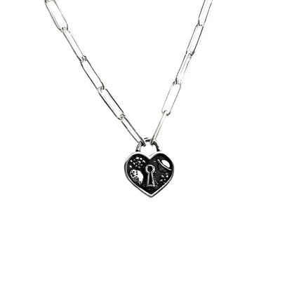 Heart lock necklace