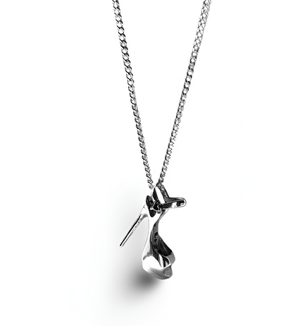 Stiletto Heel Necklace | Silver Shoe Pendant | Empowerment Jewelry by Katz Kollective