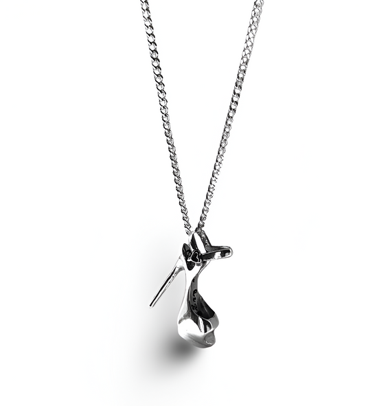 Stiletto Heel Necklace | Silver Shoe Pendant | Empowerment Jewelry by Katz Kollective