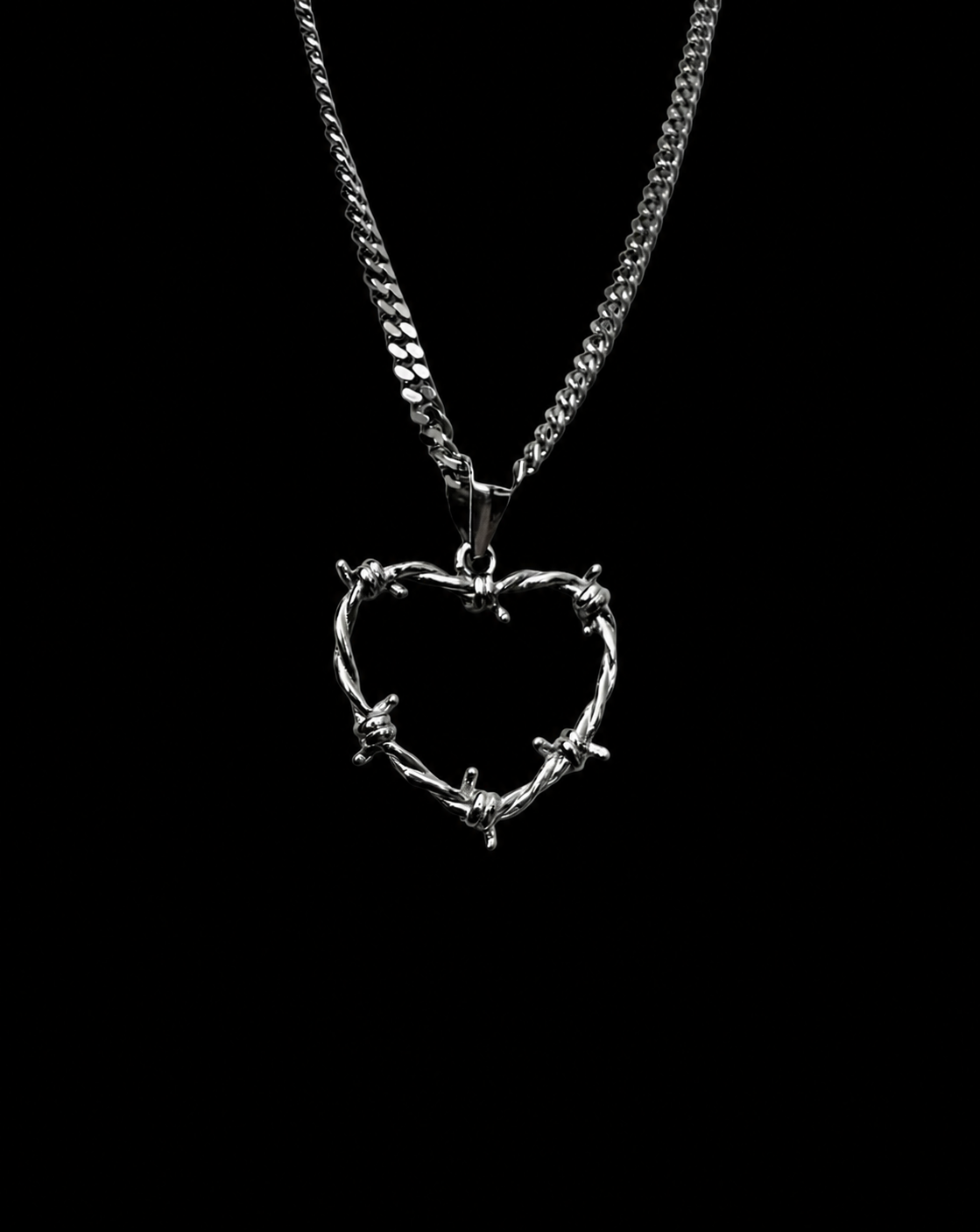 Heartbreaker Necklace – Barbed Wire Heart Pendant | Katz Kollective