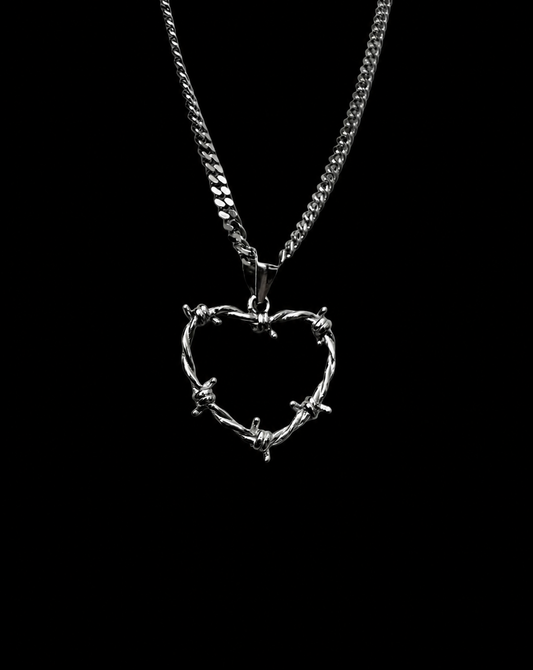 Heartbreaker Necklace – Barbed Wire Heart Pendant | Katz Kollective