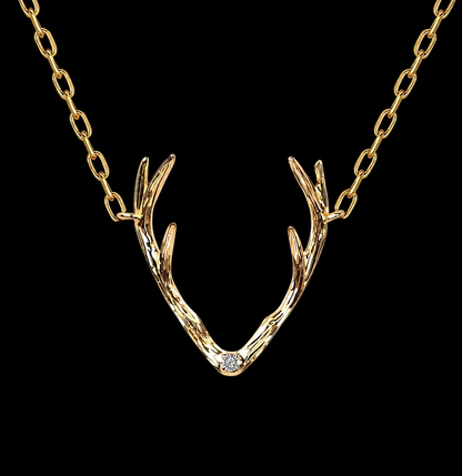Antler Pendant Necklace – 14kt gold filled