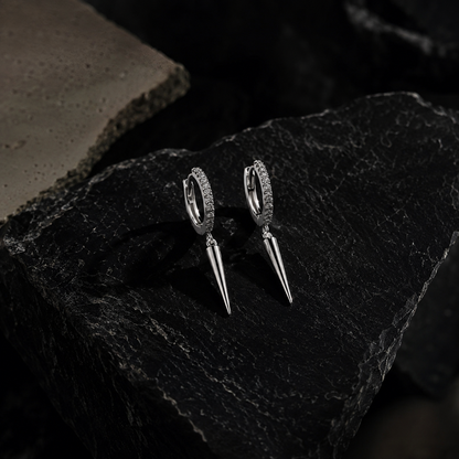 Sterling Silver| Afterdark hoop earrings
