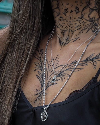 Rose Necklace -Sterling silver - KatzKollective