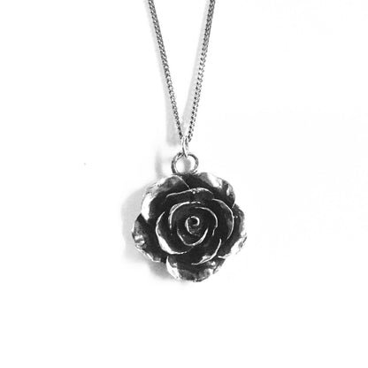 Rose Necklace -Sterling silver - KatzKollective
