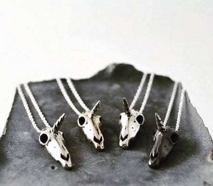 Unicorn Skull Necklace - KatzKollective